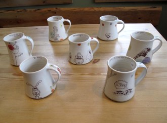 ShprixieLand Studios, Pottery, Coffee Mugs, Frog Peak Cafe